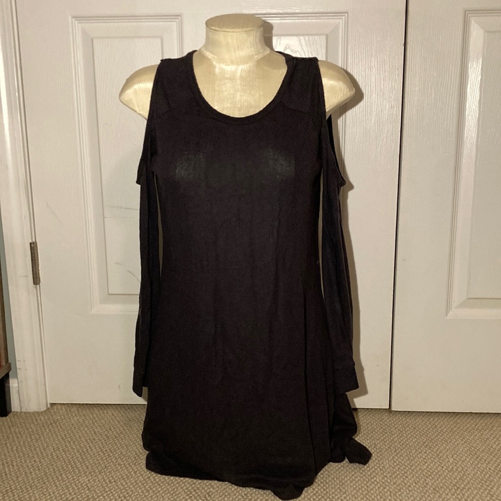 Long sleeve open shoulder dress